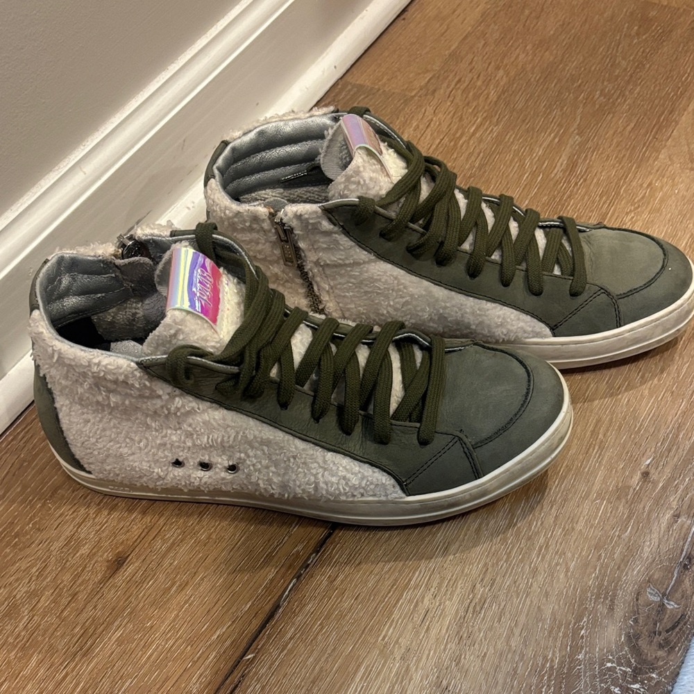 Women’s P448s Size 9 Olive Green High-Top Skater Sneakers